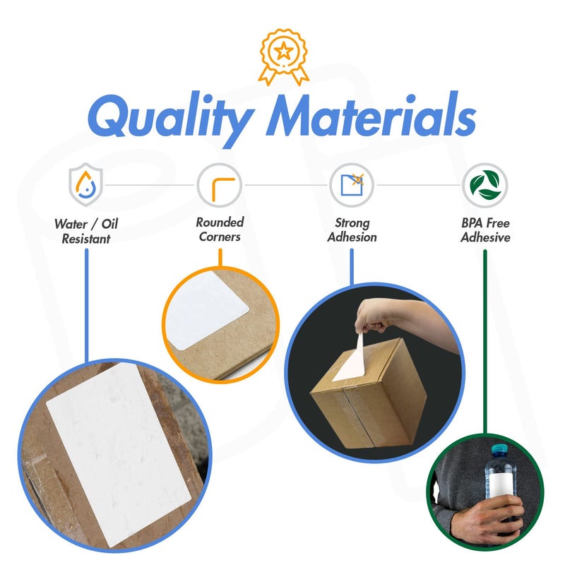 OfficeSmartLabels - 3" x 3" Direct Thermal Labels - Compatible with Zebra & Rollo Desktop Printers and More â€“ 1â€ Core, Permanent Adhesive & Perforated [500/Roll, 2000 Labels in 4 Rolls] - Image 2